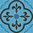 Zementfliese Jamila blau