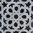 Mosaikfliese Rosette schwarzgrau