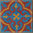 Zementfliesen Iraquia blau rot gelb