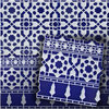 Mosaikfliese Arabesco blau Bordüre unten