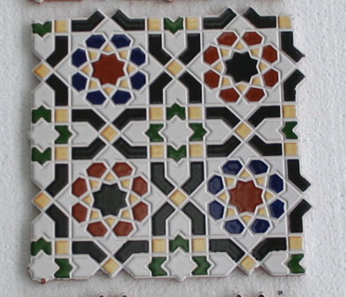 Mosaikfliese Arabesco schwarz