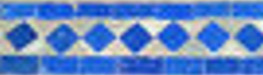 1m Mosaikfliese Bordüre 15 cm Karo diagonal