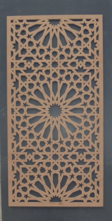 Dekorpaneel Marokko MDF 50x100cm Laserschnitt aus 10mm-MDF-Platte mit Ornament 
