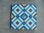 Zementfliesen Quadrat blau creme