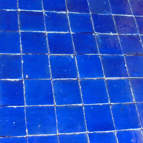 Zellige Bodenplatte nachtblau