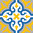 Zementfliesen Iraquia gelb blau