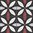 Zementfliese Flint schwarz weiß rot grau